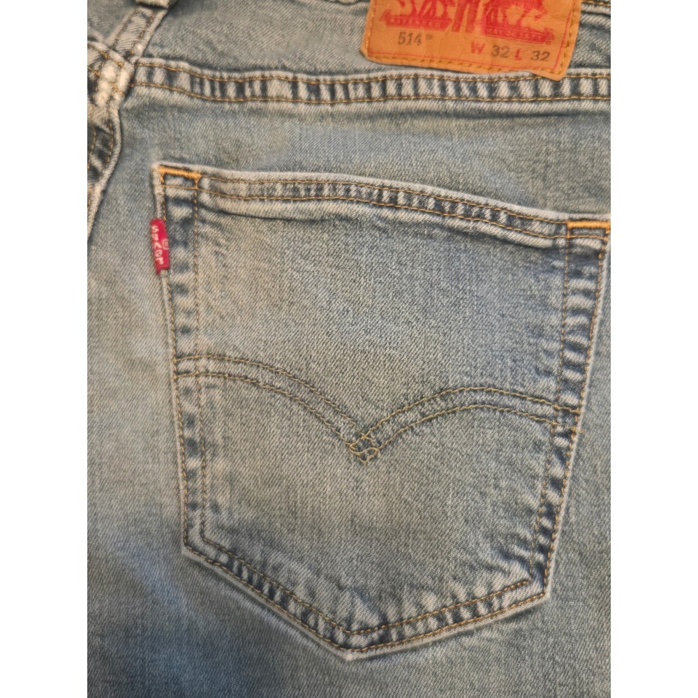 Levi's 514 Straight Fit Men's‎ Jeans Blue Denim Size 32x32" - Picture 5 of 7